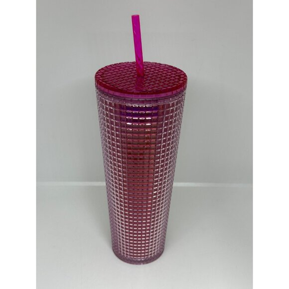 NEW Starbucks 2023 Iridescent Pink Venti Tumbler 24oz | Cold Cup with Straw - Picture 5 of 7
